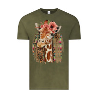 Vintage Olive Giraffe with Floral Vintage Tee - Bettercallsaul