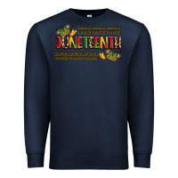 Navy colorful juneteenth celebration art Premium Sweatshirt - LillyAllenDesigns