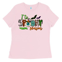 Bubblegum Pink it's spooky season Ladies Tee - NancyCooperArtShop