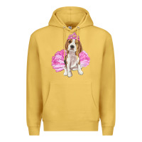 Antique Gold Balerina beagle with tutu Premium Hoodie - RanaPortraitStore