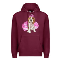 Burgundy Balerina beagle with tutu Premium Hoodie - RanaPortraitStore