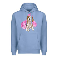 Colony Blue Balerina beagle with tutu Premium Hoodie - RanaPortraitStore