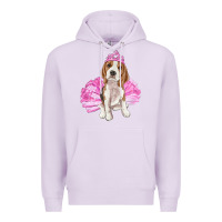 Lilac Balerina beagle with tutu Premium Hoodie - RanaPortraitStore