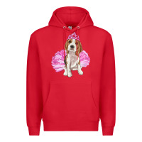 Red Balerina beagle with tutu Premium Hoodie - RanaPortraitStore