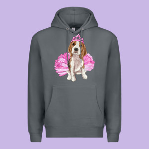 Balerina Beagle With Tutu Premium Hoodie Designed By Ranaportraitstore