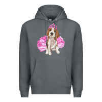 Rock Balerina beagle with tutu Premium Hoodie - RanaPortraitStore