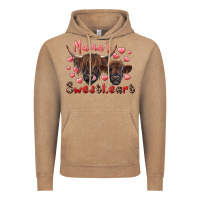 Vintage Coffee mama's sweetheart highland cow and calf Vintage Hoodie - RanaPortraitStore