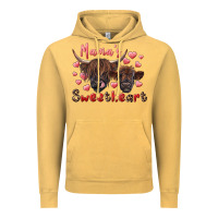 Vintage Mustard mama's sweetheart highland cow and calf Vintage Hoodie - RanaPortraitStore