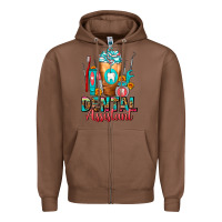 Chestnut Dental Assistant Dentist Frappe Zipper Hoodie - FaDigitalArtStudio