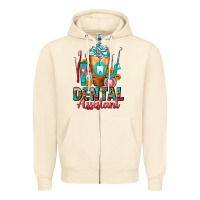 Sandshell Dental Assistant Dentist Frappe Zipper Hoodie - FaDigitalArtStudio