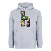 Heather Grey farm life alphabet lowercase letters h Heavyweight Hoodie - BundleAndBundleShop
