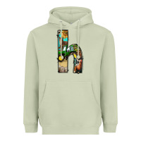 Matcha farm life alphabet lowercase letters h Heavyweight Hoodie - BundleAndBundleShop