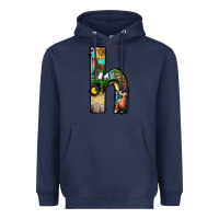 Navy farm life alphabet lowercase letters h Heavyweight Hoodie - BundleAndBundleShop