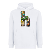 White farm life alphabet lowercase letters h Heavyweight Hoodie - BundleAndBundleShop