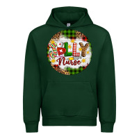 Forest Green Christmas Jolly Nurse Urban Hoodie - Artiststas