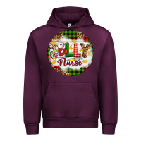 Mauve Wine Christmas Jolly Nurse Urban Hoodie - Artiststas