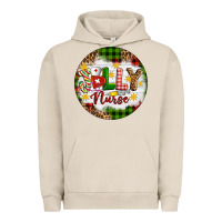 Pigment French Oak Christmas Jolly Nurse Urban Hoodie - Artiststas