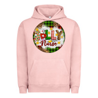 Pigment Salmon Christmas Jolly Nurse Urban Hoodie - Artiststas