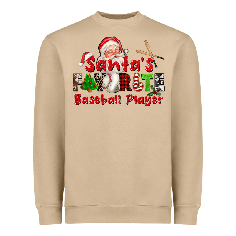 Santas Favorite Baseball Player Heavyweight Sweatshirt by CowGirlArtShop | Teevron
