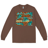 Chestnut Leopard and Aztec Background Western Long Sleeve Tee - texasbilliewilder