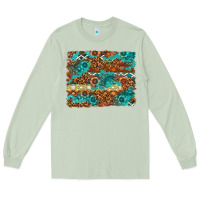 Matcha Leopard and Aztec Background Western Long Sleeve Tee - texasbilliewilder