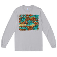 Moon Dust Leopard and Aztec Background Western Long Sleeve Tee - texasbilliewilder