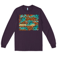 Plum Leopard and Aztec Background Western Long Sleeve Tee - texasbilliewilder