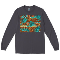 Smoke Leopard and Aztec Background Western Long Sleeve Tee - texasbilliewilder