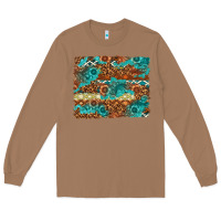 Toasted Coconut Leopard and Aztec Background Western Long Sleeve Tee - texasbilliewilder