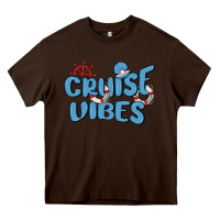 Chocolate Brown cruise vibes Heavy Core Tee - MaliasSmallBusiness