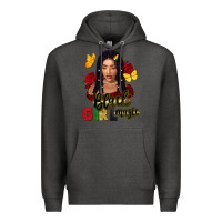 Charcoal Heather black girl magic Premium Hoodie - FaDigitalArtStudio