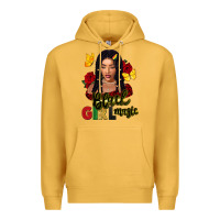 Mustard black girl magic Premium Hoodie - FaDigitalArtStudio