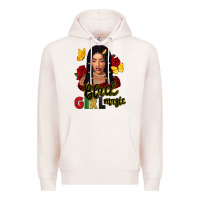 Pale Pink black girl magic Premium Hoodie - FaDigitalArtStudio