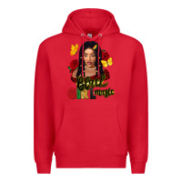 Red black girl magic Premium Hoodie - FaDigitalArtStudio