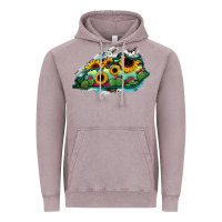 Vintage Zinc Kentucky map sunflower cactus serape Vintage Hoodie - RanaPortraitStore