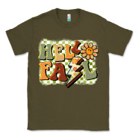 Army Green groovy hello fall Classic Tee - BarkalooDesign