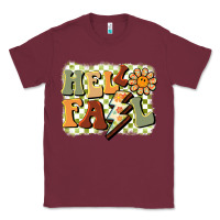 Burgundy groovy hello fall Classic Tee - BarkalooDesign