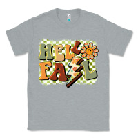 Heather Grey groovy hello fall Classic Tee - BarkalooDesign