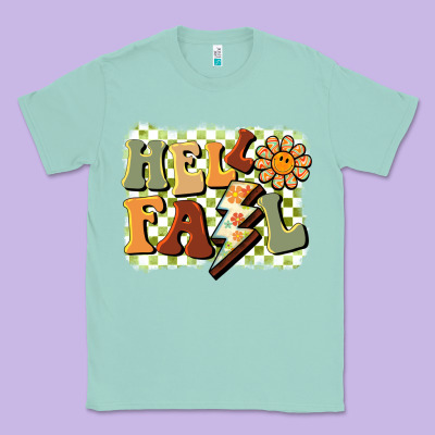Groovy Hello Fall Classic Tee Designed By Barkaloodesign