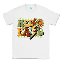White groovy hello fall Classic Tee - BarkalooDesign