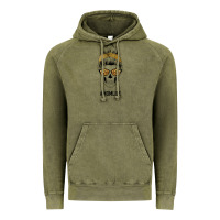Vintage Olive Yellow Glitter, Leopard Pattern Mom Skull Vintage Hoodie - Bettercallsaul