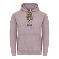 Vintage Zinc Yellow Glitter, Leopard Pattern Mom Skull Vintage Hoodie - Bettercallsaul