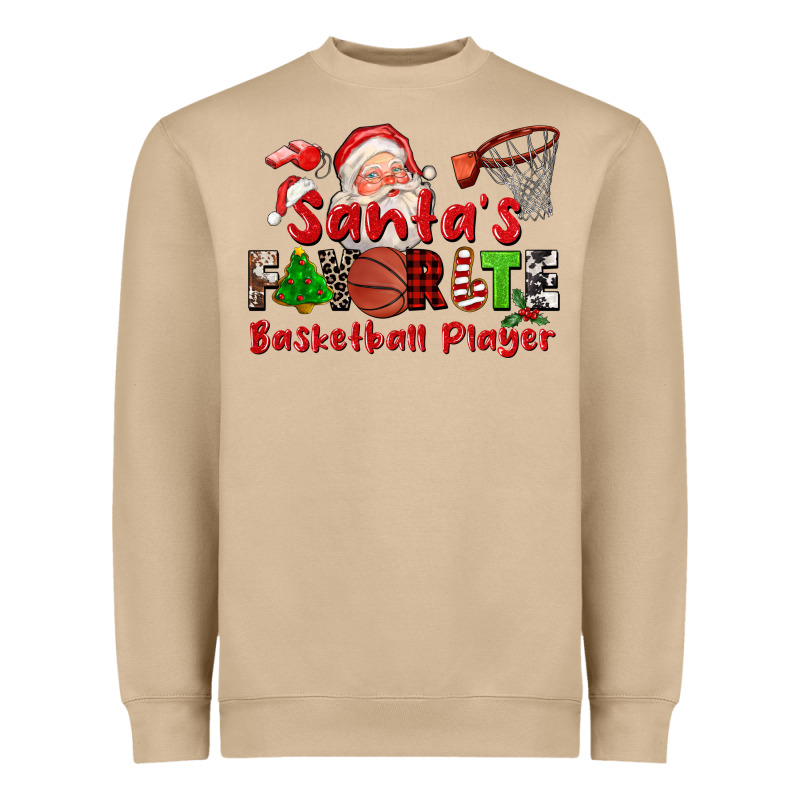 Santas Favorite Basketball Player Heavyweight Sweatshirt by CowGirlArtShop | Teevron