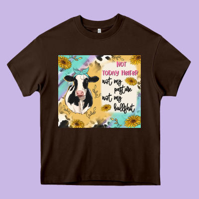 Not Today Heifer Heavy Core Tee Designed By Maliassmallbusiness