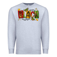 Heather Grey black Premium Sweatshirt - LillyAllenDesigns