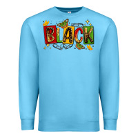 Ocean Blue black Premium Sweatshirt - LillyAllenDesigns
