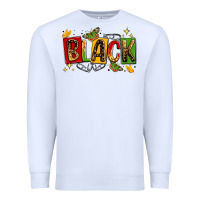 White black Premium Sweatshirt - LillyAllenDesigns