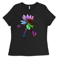 Black Autism be kind Ladies Tee - NancyCooperArtShop