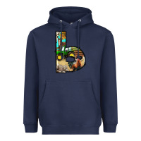 Navy farm life alphabet lowercase letters b Heavyweight Hoodie - BundleAndBundleShop