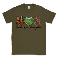 Army Green Peace Love Orangutan Classic Tee - LillyAllenDesigns